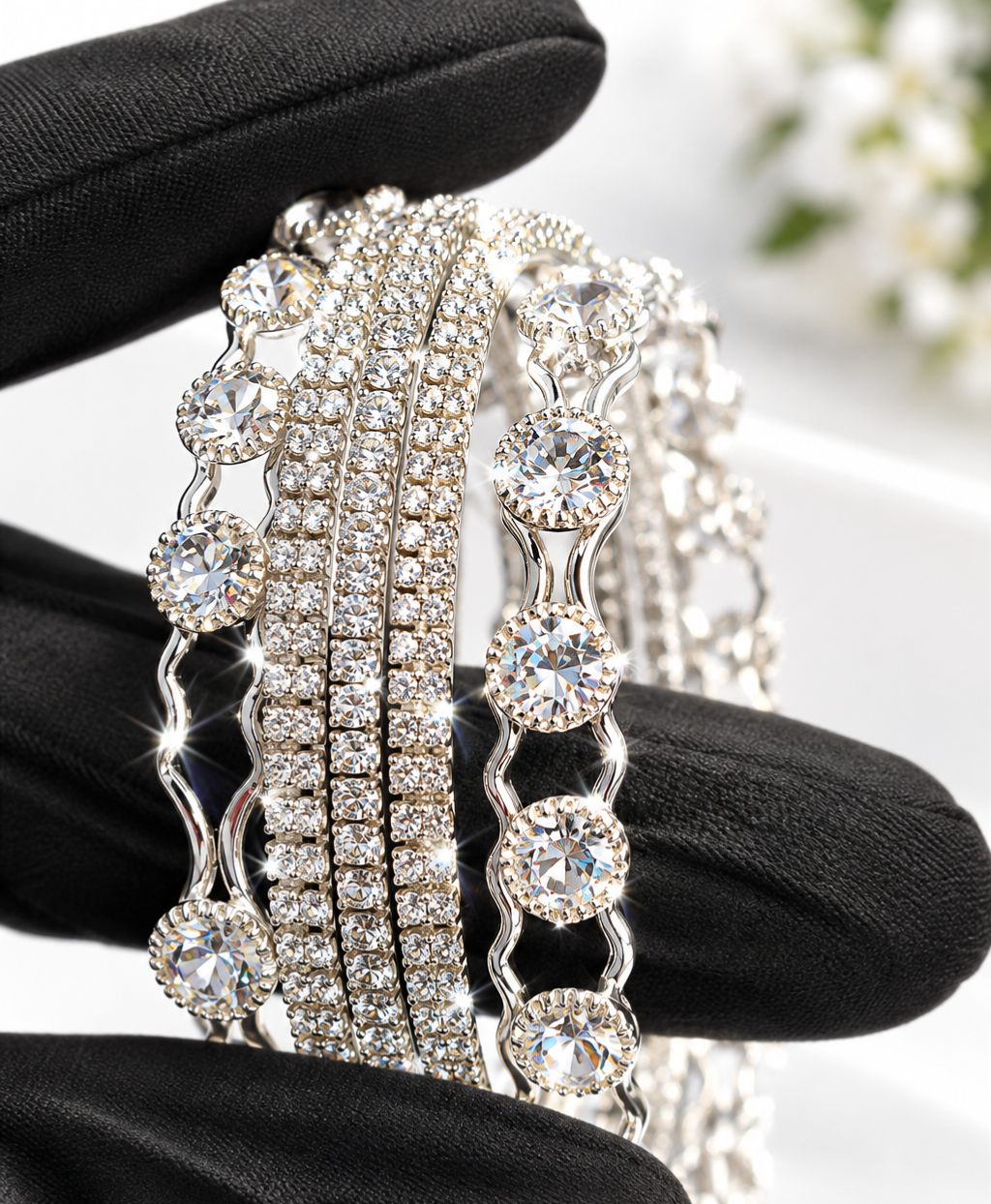 Stone Zarqoon Bangle by Glamcious